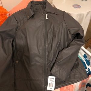 Plus size faux leather jacket NWT